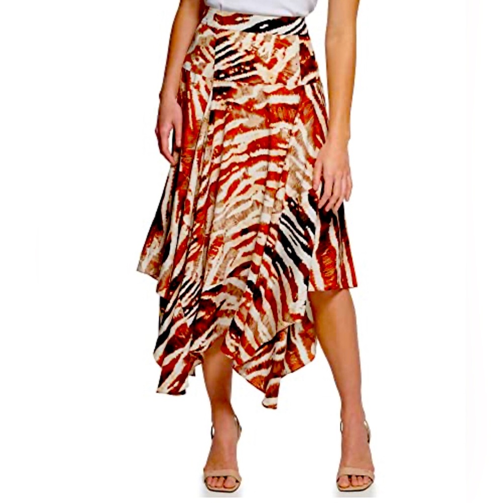Calvin Klein High-Low Scarf Skirt, NWT, 14W, $129 Tag